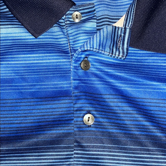 Ben Hogan Polo 3XL Blue Striped Golf Shirt Performance - Picture 3 of 4